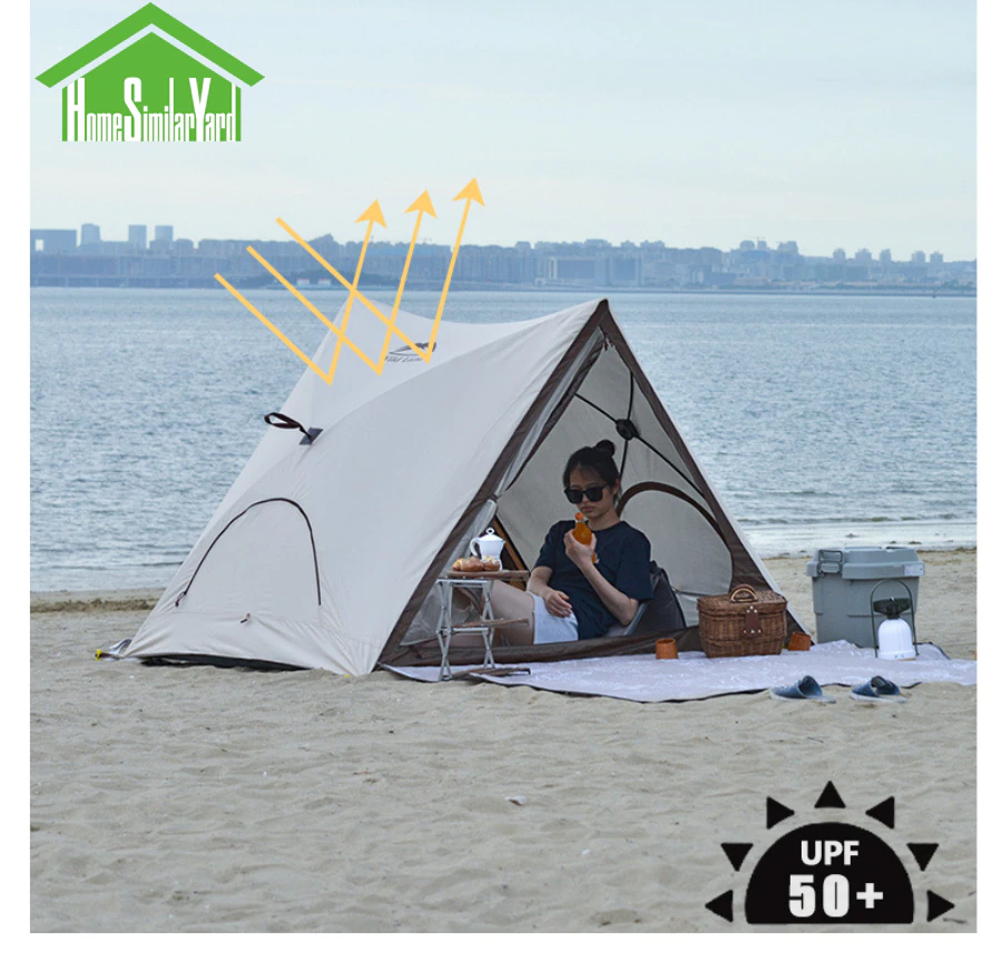 Cheap Goat Tents Camping Awning Tent Sun UV Protection Sun Shelter Canopy 210T Outdoor Rainproof Sunshade Beach Tarp UPF50+ Hiking   